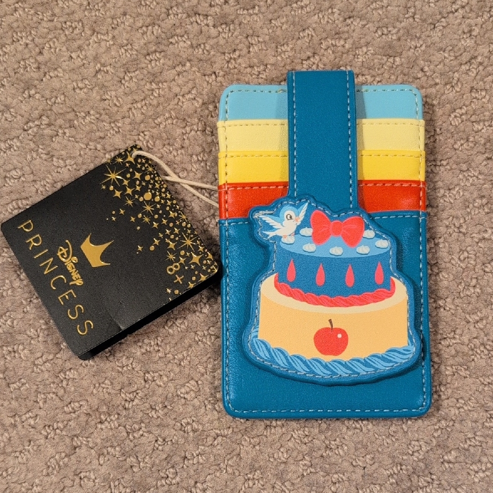 Loungefly Disney Snow White Blue and Yellow Cake Card Holder NWT - Picture 2 of 5